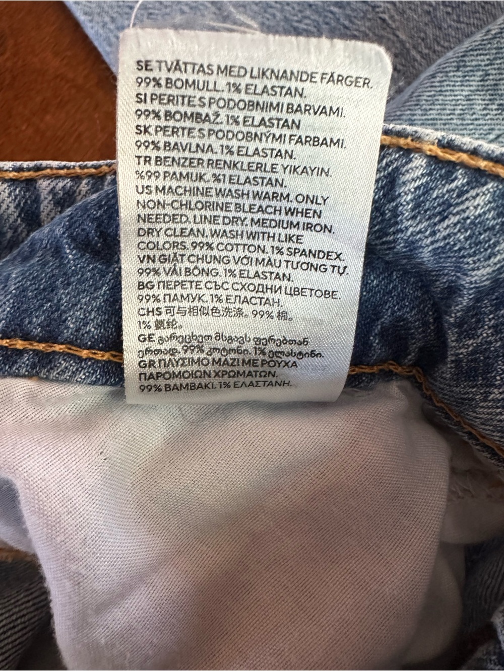 H&M High Waist Wide Leg Jeans Light Wash Denim Size 6 26x30 - Picture 7 of 10